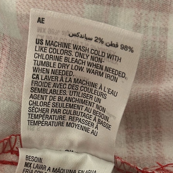 NWT 79.50 Macys Charter Club Red Tartan Plaid Denim Jacket size Small - Picture 9 of 9